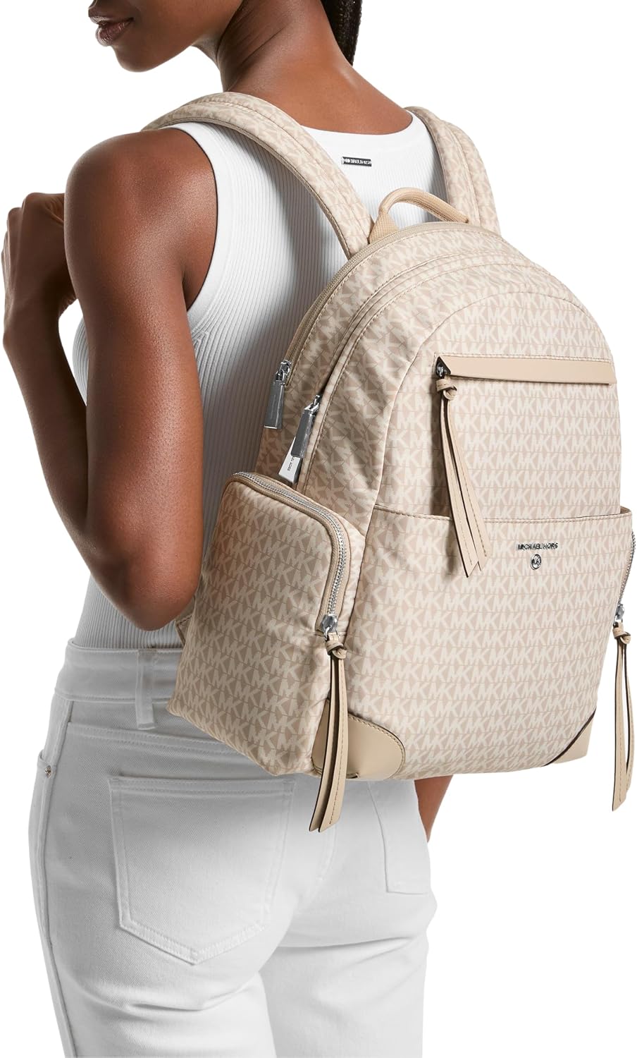 Michael Kors Prescott Large Backpack, Light Sand, One Size