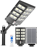 Ofuray Solar Street Lights Outdoor,Solar Security Flood Lights Parking Lot Lights Commercial Dusk to Dawn, 6500k Waterproof Led with Remote Control Motion for Street,Court,Barn (Of-2600W 268000Lm)