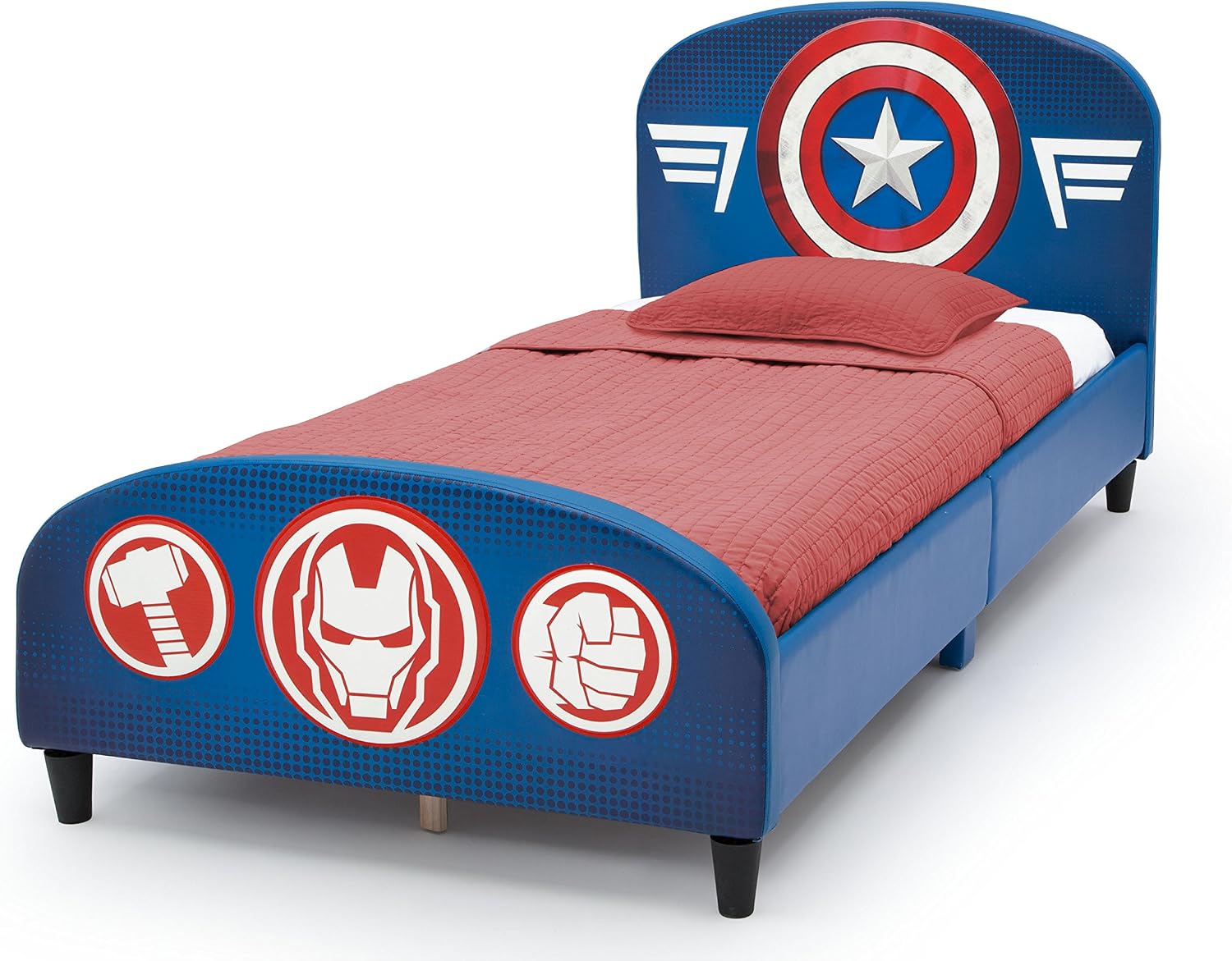Delta Children Upholstered Twin Bed, Marvel Avengers