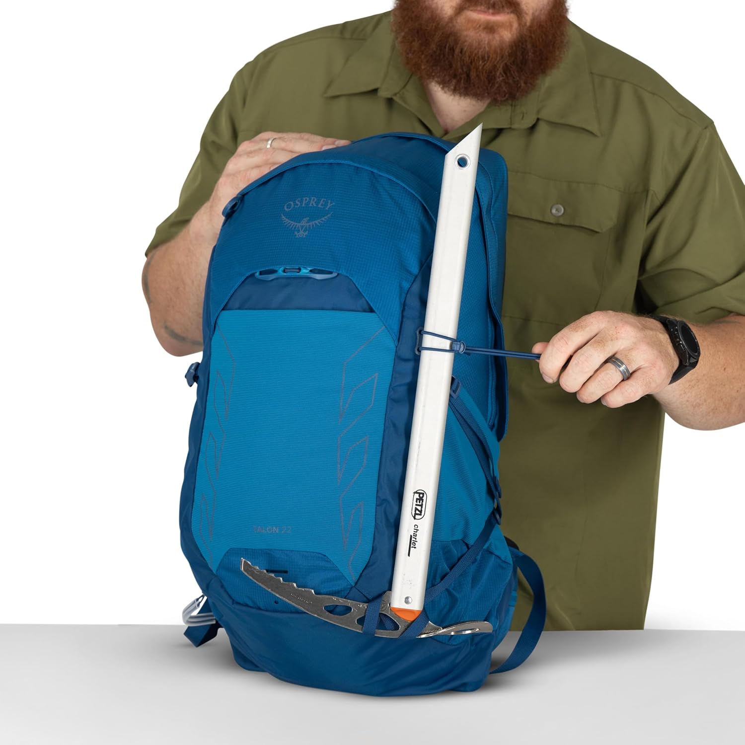 Osprey Talon 22L Men's Lightweight Hiking Backpack - Small Daypack for Travel & Camping, Black/Coal Grey, Extended Fit