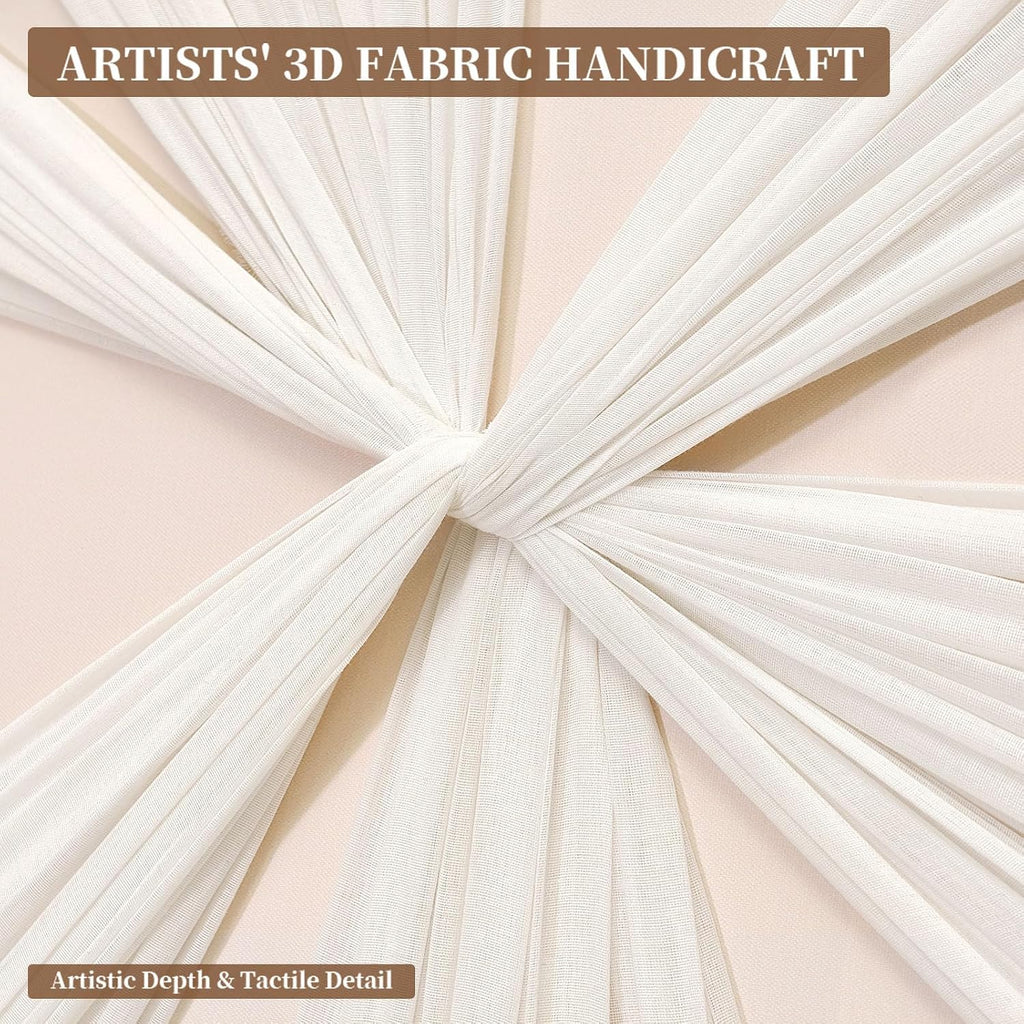 Artists' Handicraft, Large 3D Fabric Hand Painted Framed Wall Art, Minimalist Modern Luxury Artwork, Abstract Boho Modern Long Beige Wall Decor, Neutral Trendy Paintings for Living Room Bedroom Hallway Office, Vertical, 30x45 In