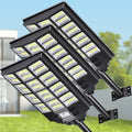 VOOJOY Solar Street Lights Outdoor Waterproof, Dusk to Dawn Solar Lights Outdoor with Motion Sensor and Remote Control for Yard, Parking Lot, Garage, Street, 3 Pack