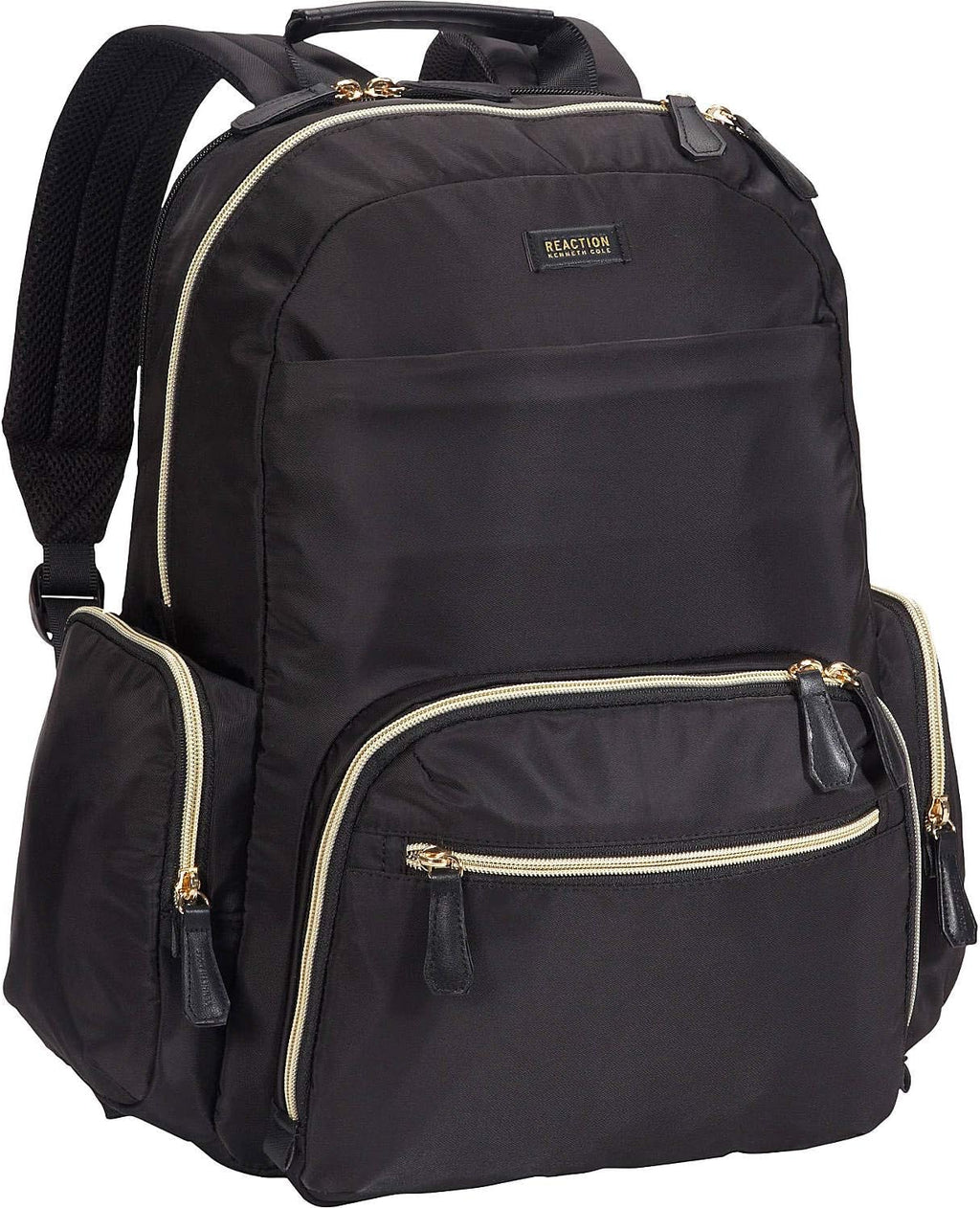 Kenneth Cole REACTION Sophie Women's Silky Nylon 15' Laptop & Tablet Anti-Theft RFID Travel Backpack Bag, Black With 20' Carry-On