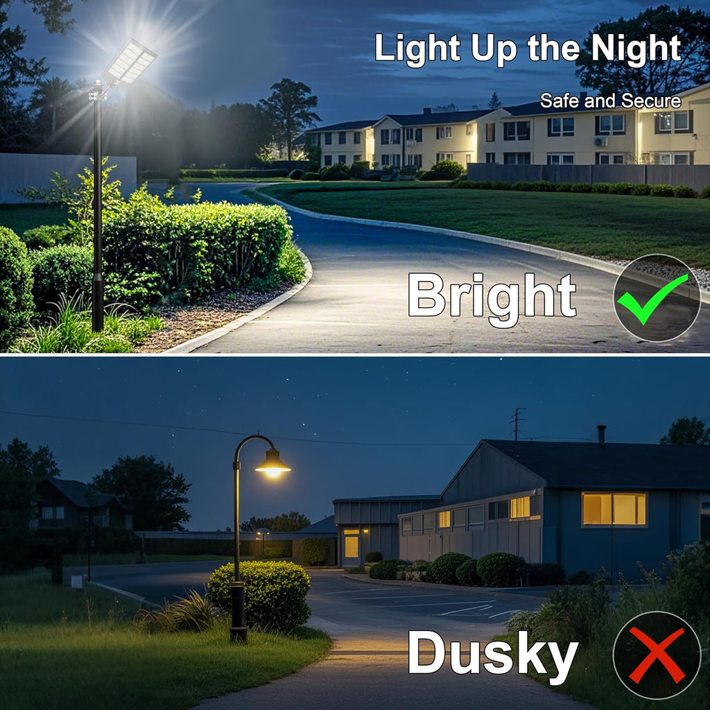 loyoele 9000W Solar Street Lights Outdoor 120000LM, Commercial Parking Lot Light 7000K, Solar Flood Outdoor Lights IP67 Waterproof with Motion Sensor for Road, Garden