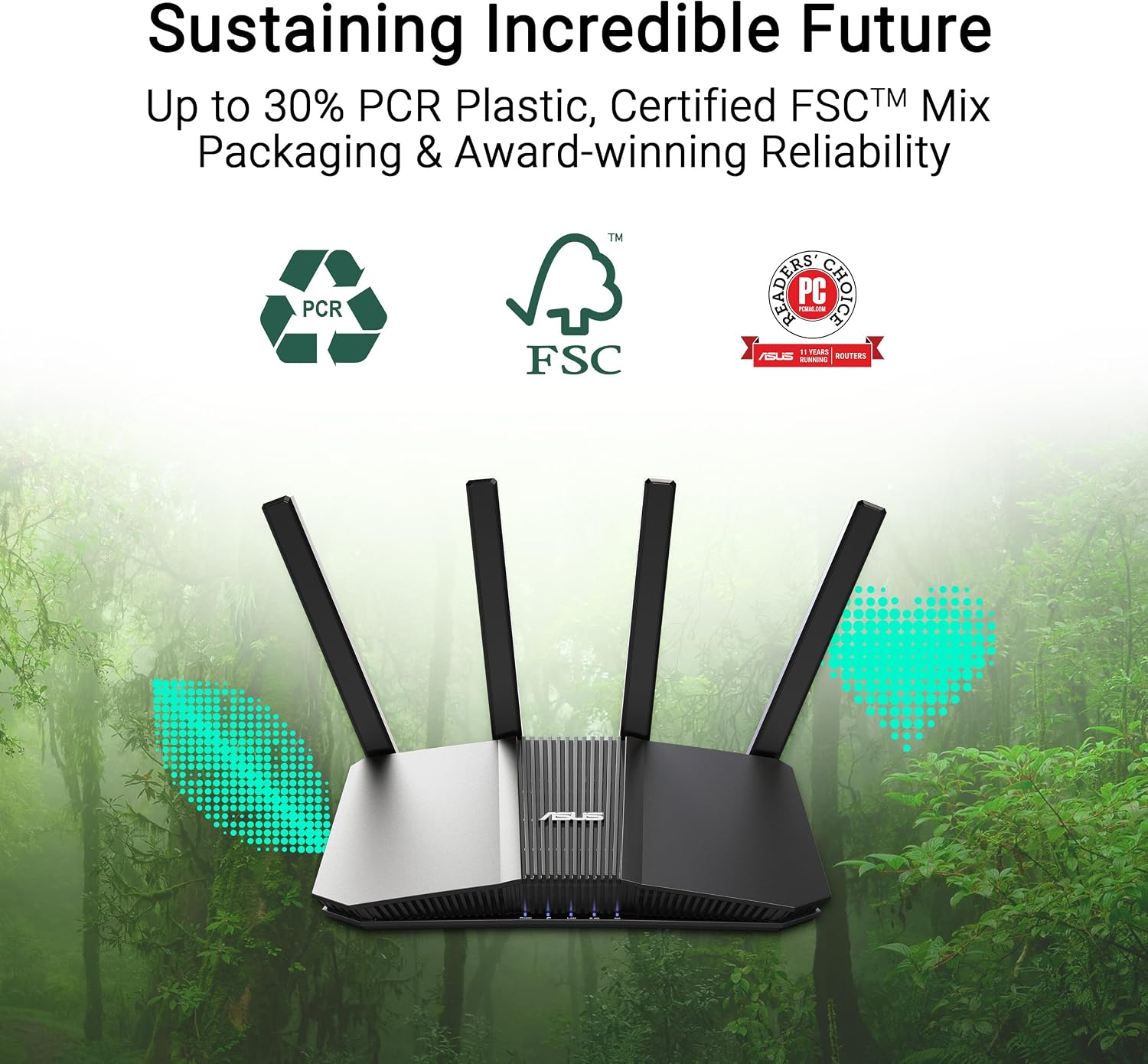 ASUS RT-BE58U WiFi 7 BE3600 AiMesh Extendable Router, 4K-QAM, MLO, AI Detection 2.5G Port, Four 1G Ports, Commercial-Grade Network Security, Parental Control, IoT Network (Renewed)