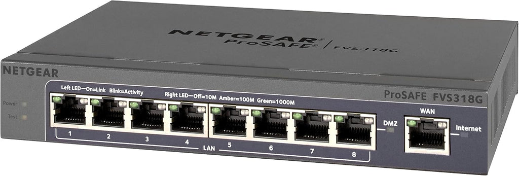 Netgear ProSafe Router, 8-Port Switch, Integrated (FVS318G-200NAS)