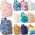 Amylove 12 Pack Backpack Bulk for Kids Lightweight School Wholesale Backpacks Printed Book Bag in Bulk for First Day of School (17 Inch,Assorted Color)