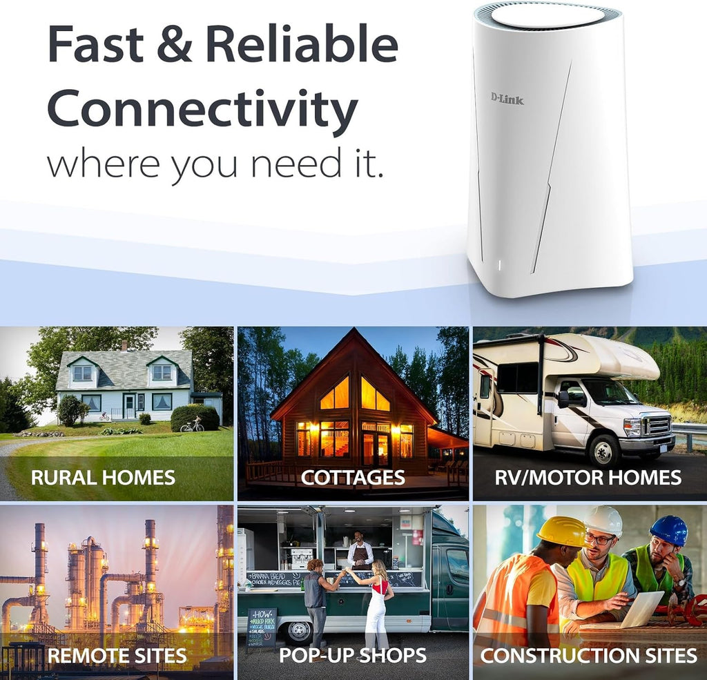 G530 5G NR AX3000 WiFi 6 Router with SIM Card Slot, Cellular Gateway, Optimized High-Gain Antennas, Dual-WAN Failover, AT&T, T-Mobile and Verizon Certified