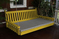 A & L Furniture Yellow Pine Twin Mattress Traditional English Swing Bed, 75', Canary Yellow