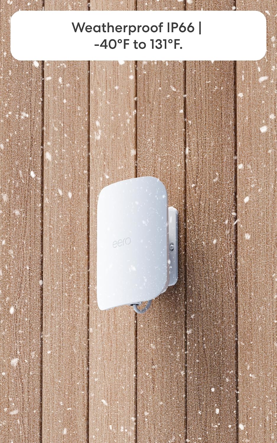 Amazon eero Outdoor 7 PoE mesh wifi router, Weatherproof rating of IP66, Coverage up to 15,000 sq. ft. outdoors, AC power adapter not included, 1-pack
