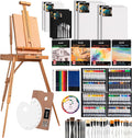 DJAR 169Pcs Art Painting Kit with French Easel, 96 Acrylic, Watercolor & Oil Paint Set, Professional All-in-One Complete Art Supplies Painting Set for Adults, Artists, Beginners