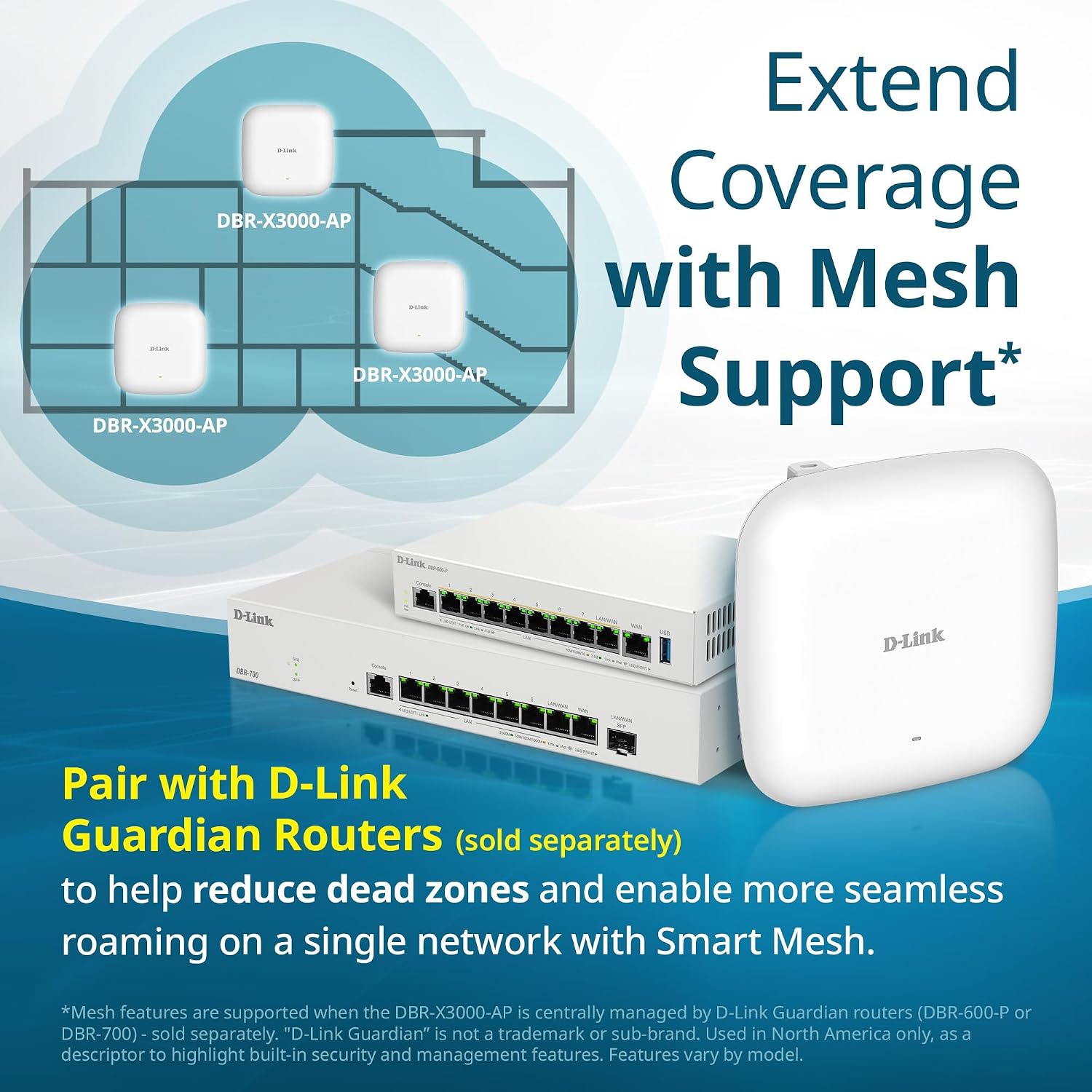 D-Link Guardian 700 Pro Multi-Gig Business Router with SFP (DBR-700), Premium Router with Multi-WAN Failover, SPI Firewall, 8X 2.5GbE LAN with SFP, VPN
