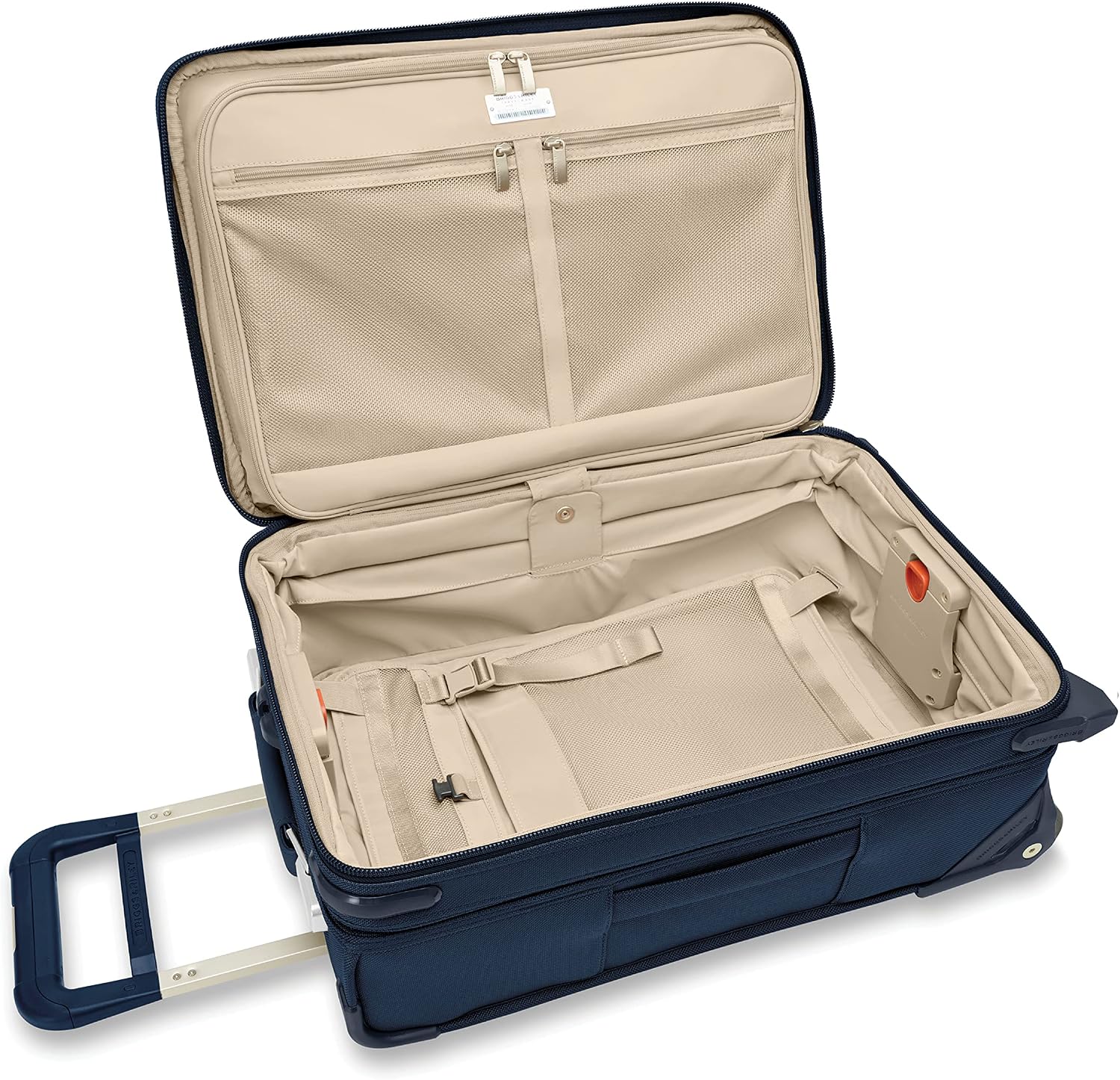 Briggs & Riley Essential 22' 2-Wheel Expandable Carry On - Luggage for Travel, Suitcases with Wheels, Softside Rolling Bag for Men & Women, Self-Repairing Zipper - Baseline Collection, Navy
