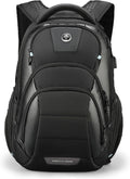 Swissdigital Design TSA Business Laptop Backpack for Men, Large Capacity Travel Backpack with Apple Find My Network and USB Charging Port Tech Backpacks Fits 17 Inch Computer Black| SD1643FB-01