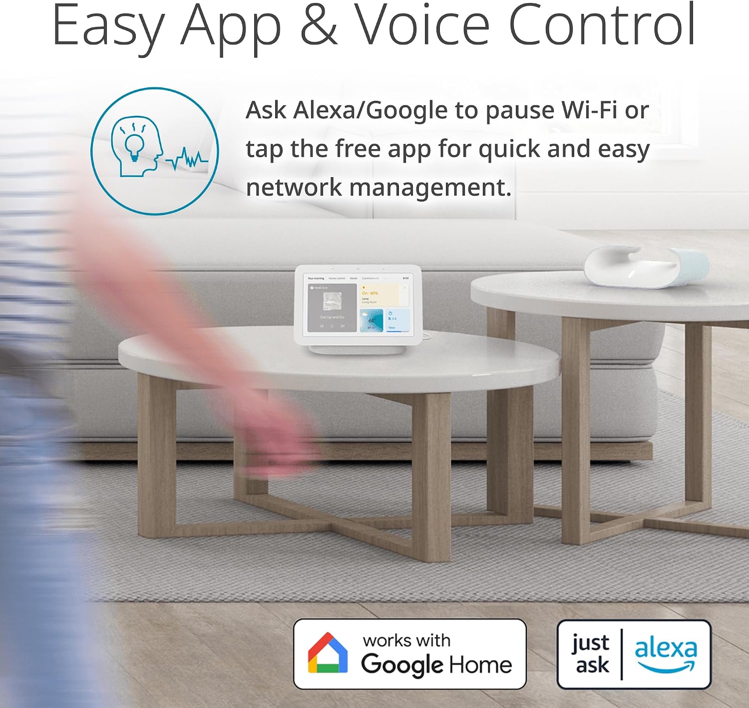 D-Link M60 AX6000 WiFi 6 Mesh Router—Sculpted Décor Ready Design—2.5 Gbps WAN + 4× Gbps LAN—Gaming/Streaming/Internet—Long Range Wireless Self Optimized 360° Coverage—Expandable Mesh—App Control