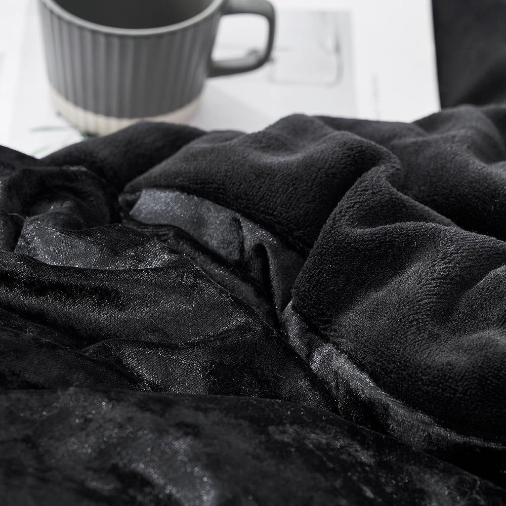 Byourbed Velvet Crush - Coma Inducer® Twin XL Comforter Set - Champagne Black