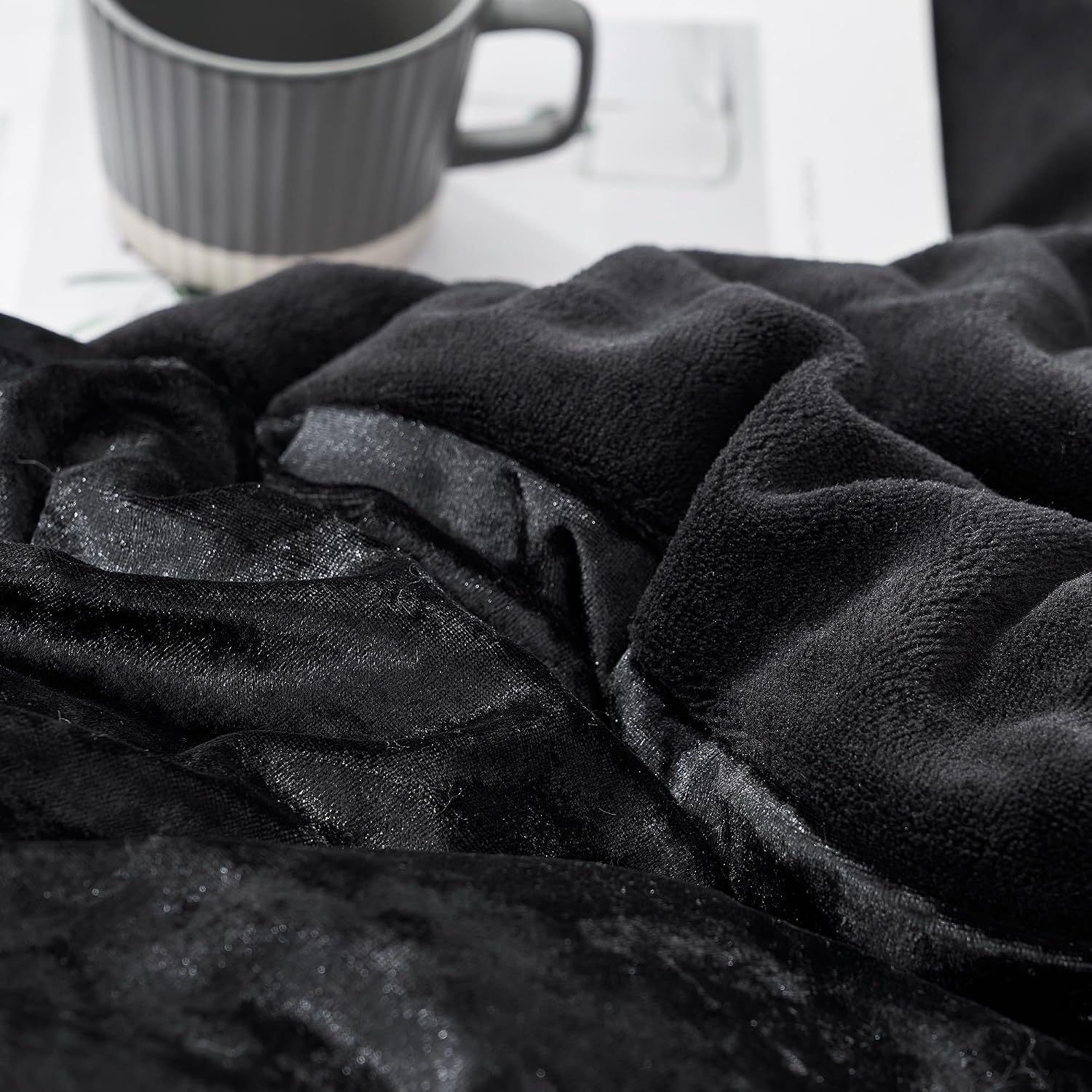 Byourbed Velvet Crush - Coma Inducer® Twin XL Comforter Set - Champagne Black