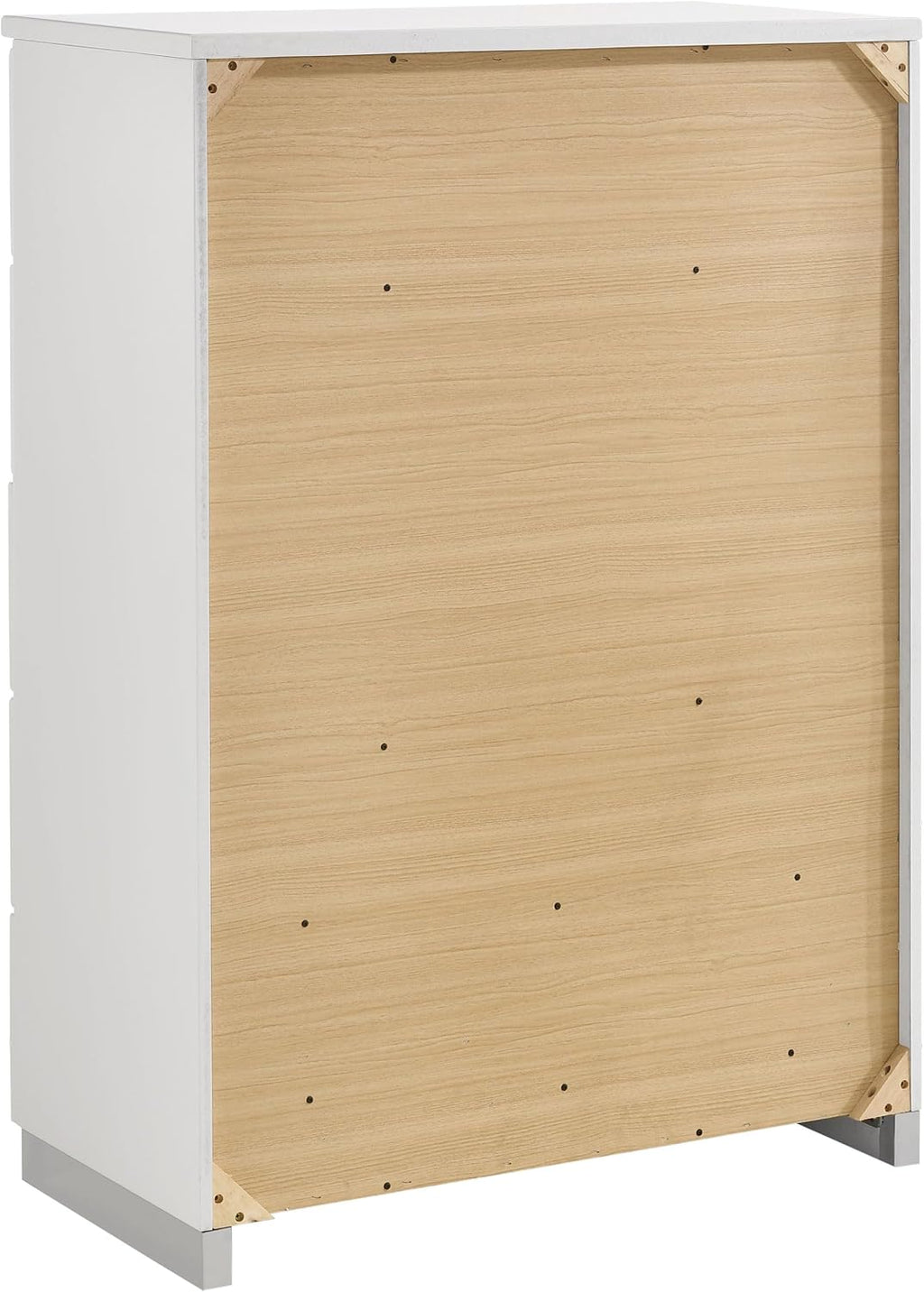 GOWE Dulcey White High Gloss 5-Piece Full Bedroom Set