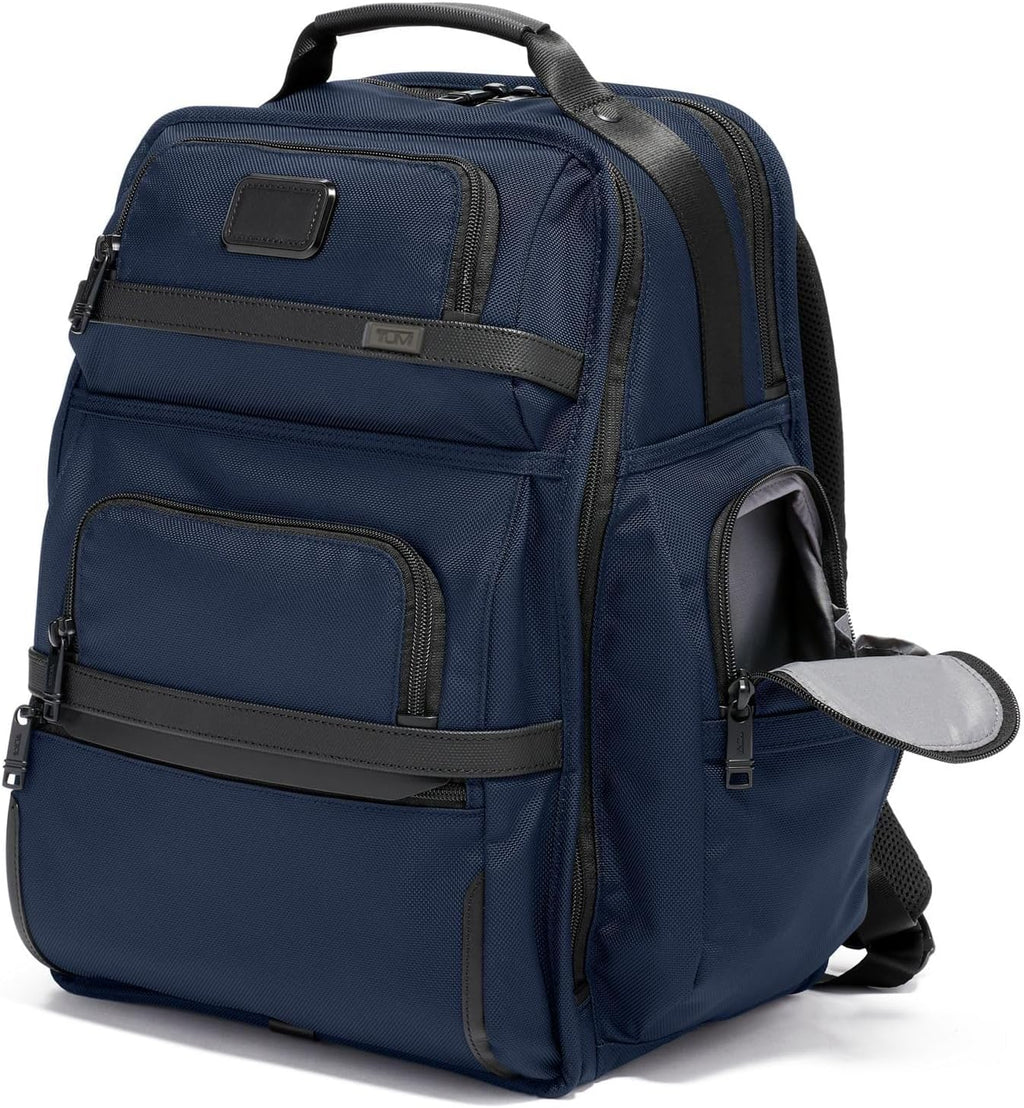 TUMI - Alpha Brief Pack - Men's and Women's Work and Travel Laptop Backpack with Padded Adjustable Strap - Fits Up to 15' Screen - Navy