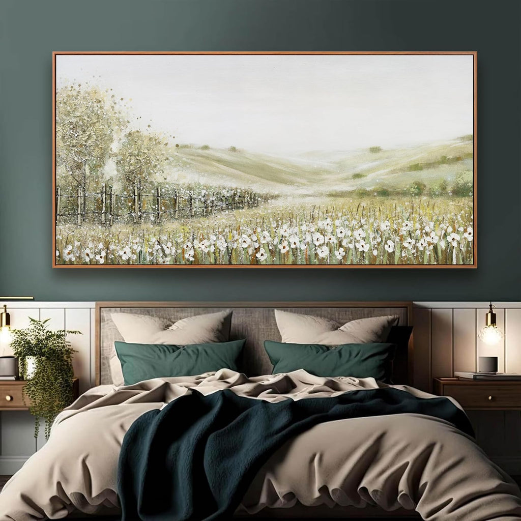 Framed Canvas Wall Art Decor Natural Wall Decorations Home Decor Wall Art Prints Mountain Wilderness Landscape Large Size Artwork for Living Room Bedroom Kitchen Office Decor 29'×58'