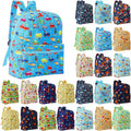 Amylove 24 Pack Backpack Bulk Lightweight Wholesale Backpacks Printed Book Bag in Bulk for Donations Giveaways (15 Inch,Funny Color)