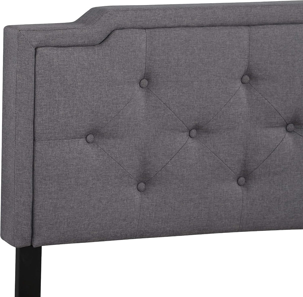 Glory Furniture Deb Fabric Upholstered King Bed in Gray