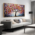 Framed Canvas Wall Art for Living Room Bedroom Office Large Tree of Life Wall Art Colorful Tree Picture Modern Canvas Prints Decor Size 29x59