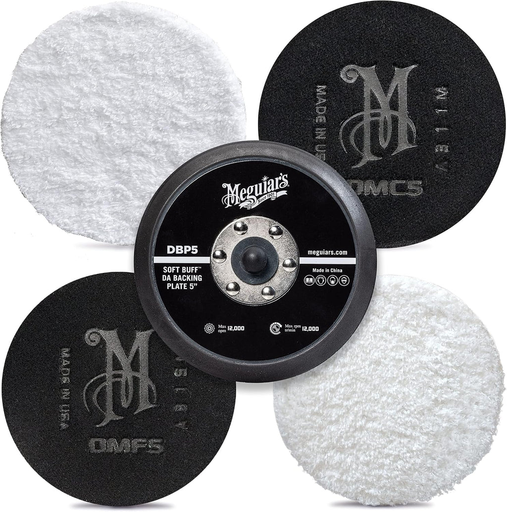 Meguiar's DA Microfiber Correction System 5' Starter Car Detailing Kit, Complete Paint Correction Kit with Cutting Discs, Backing Plate, Correction Compound, Finishing Wax, and More