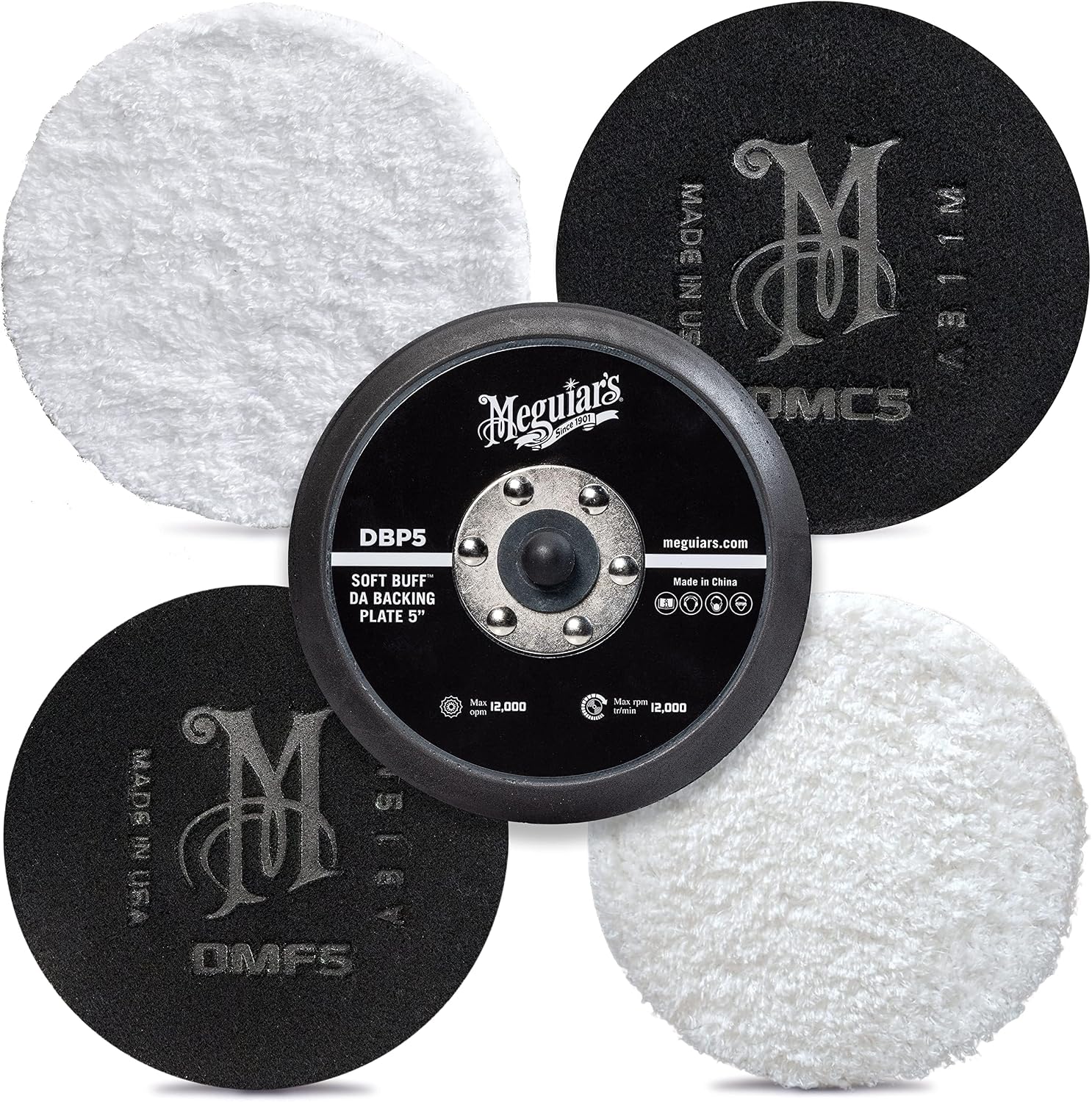Meguiar's DA Microfiber Correction System 5' Starter Car Detailing Kit, Complete Paint Correction Kit with Cutting Discs, Backing Plate, Correction Compound, Finishing Wax, and More