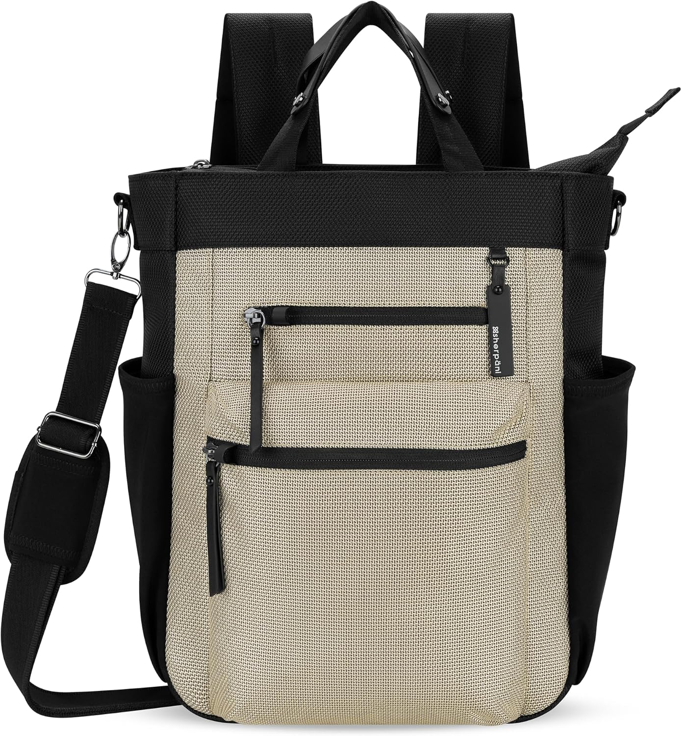 Sherpani Soleil, Anti Theft Convertible Backpack, 3 in 1 Tote, Crossbody Purse, 18L Travel Bag, Fits 13' Laptop (Straw Signature)