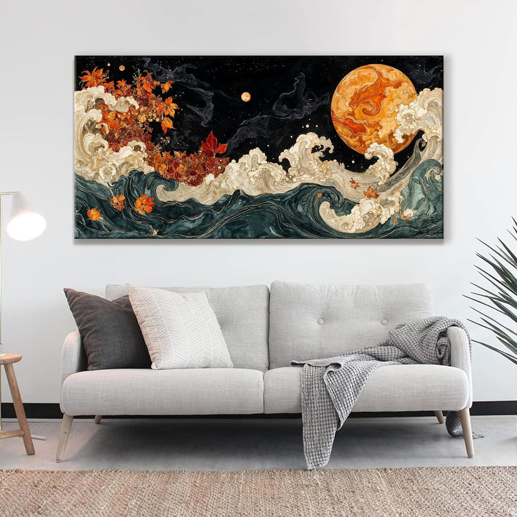 Large Wall Art For Living Room Boho Abstract Modern Wall Artwork Prints Colorful Canvas Art Wall Decor Painting Pictures Abstract Black Wall Decor For Home Bedroom Office Ready To Hang 29' × 58'