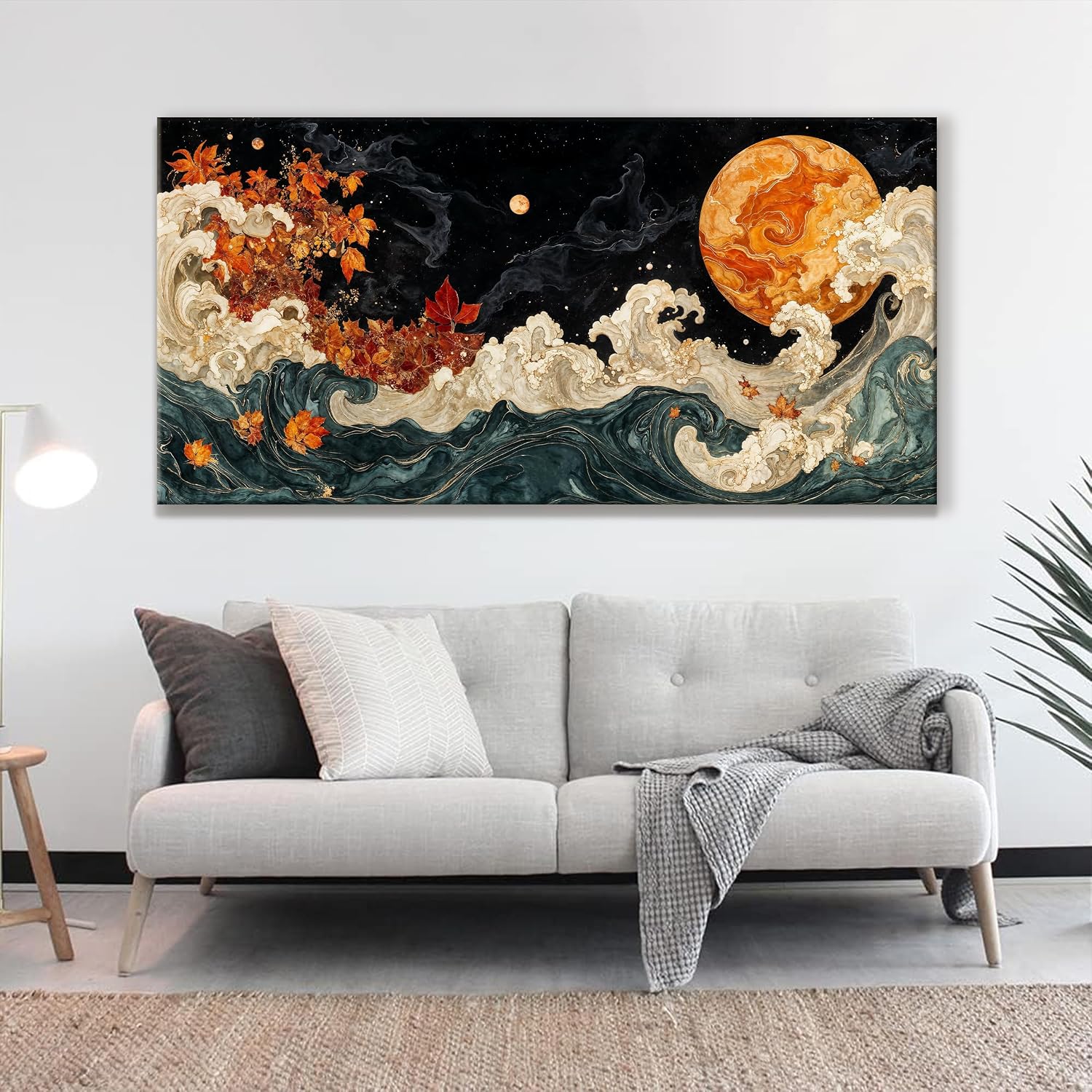 Large Wall Art For Living Room Boho Abstract Modern Wall Artwork Prints Colorful Canvas Art Wall Decor Painting Pictures Abstract Black Wall Decor For Home Bedroom Office Ready To Hang 29' × 58'