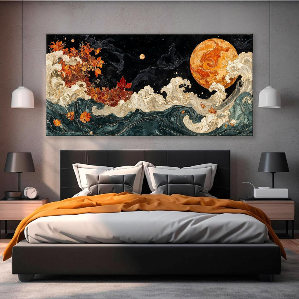 Large Wall Art For Living Room Boho Abstract Modern Wall Artwork Prints Colorful Canvas Art Wall Decor Painting Pictures Abstract Black Wall Decor For Home Bedroom Office Ready To Hang 35' × 70'