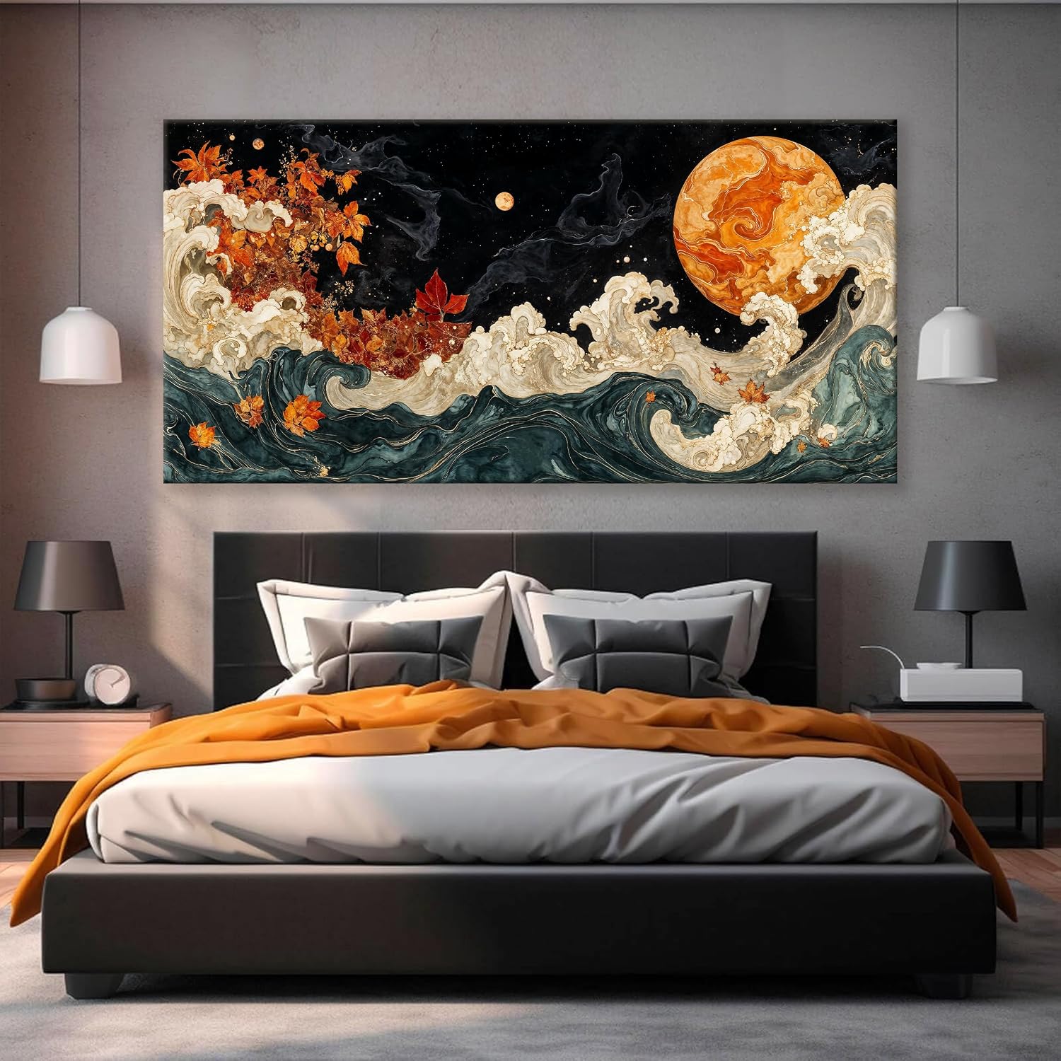 Large Wall Art For Living Room Boho Abstract Modern Wall Artwork Prints Colorful Canvas Art Wall Decor Painting Pictures Abstract Black Wall Decor For Home Bedroom Office Ready To Hang 35' × 70'