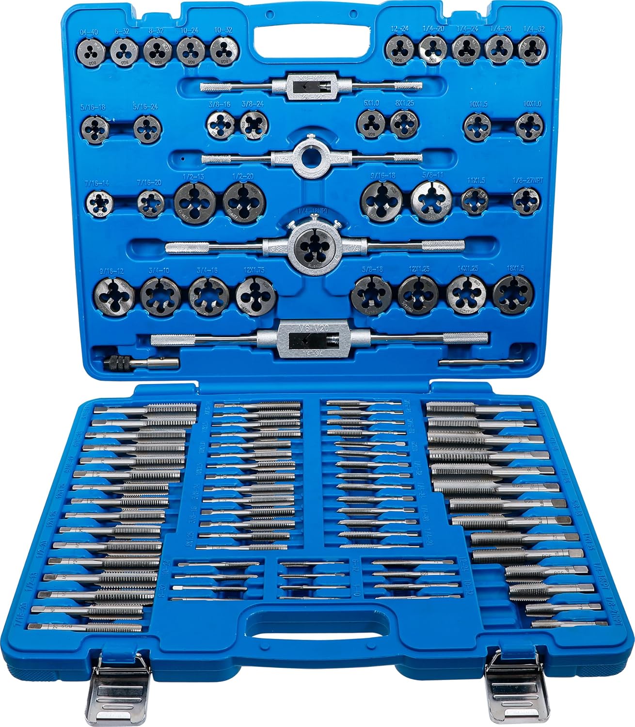 BGS 900 Inch/Metric Tap/Die Set, Silver/Blue