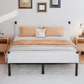 Metal Bed Frame,14Inch King Size Bed Frame with Storage Space,Heavy Duty Sturdy Mattress Foundation,Easy Assembly,No Box Spring Needed,King White