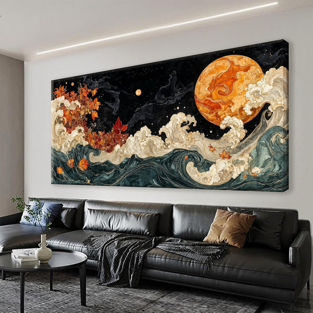 Large Wall Art For Living Room Boho Abstract Modern Wall Artwork Prints Colorful Canvas Art Wall Decor Painting Pictures Abstract Black Wall Decor For Home Bedroom Office Ready To Hang 29' × 58'
