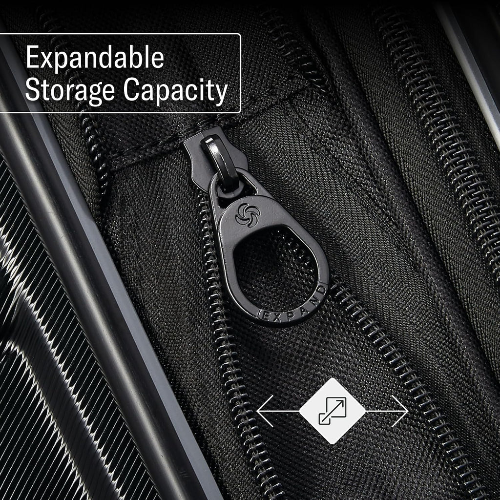 Samsonite Omni 2 24-Inch Medium Checked Hardside Luggage with 360° Spinner Wheels - Scratch Resistant Hardshell - TSA Lock - Expandable Polycarbonate Shell for Lightweight Travel - Artic Silver