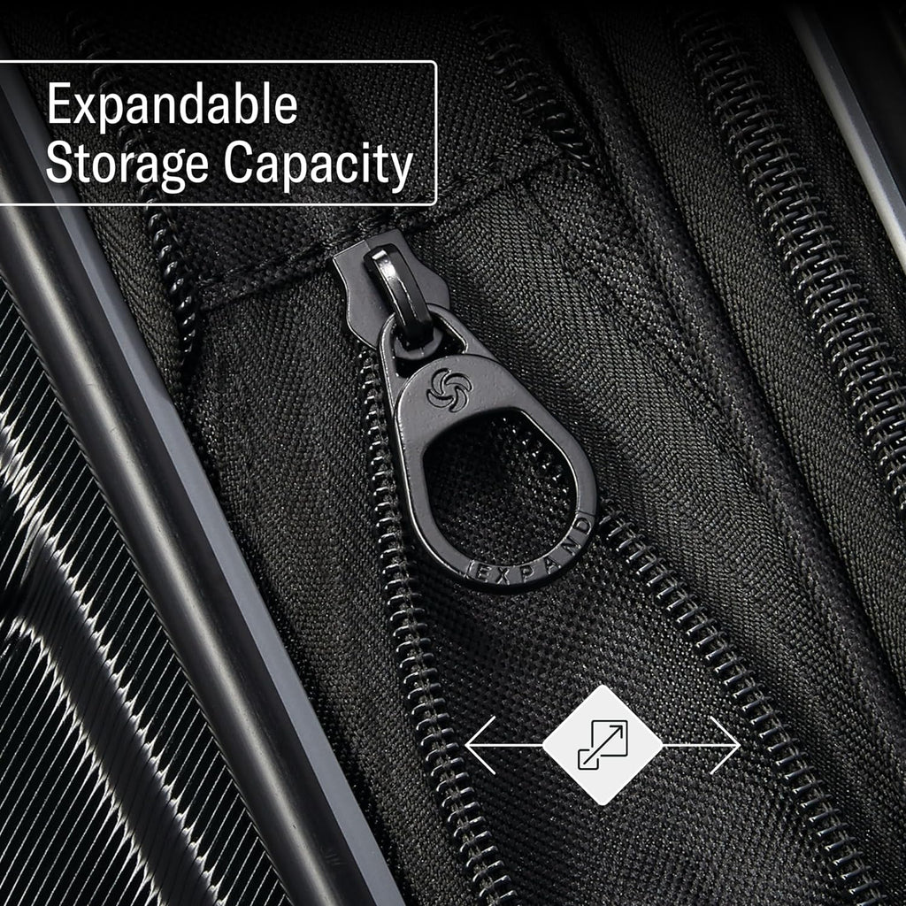 Samsonite Omni 2 Hardside 3 Piece Set - Includes Global Carry-On, Medium, & Large Checked Suitcases - 360° Dual Spinner Wheels - Integrated TSA Lock & Expansion - Amazon Exclusive - Artic Silver