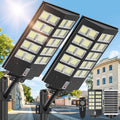 WYWNA 9000W Solar Street Light Outdoor, 8000K Motion Sensor Solar Lights with Remote, IP66 Waterproof Security Light, 350° Wide Angle, Dusk to Dawn for Parking Lot Yard Farm (2)