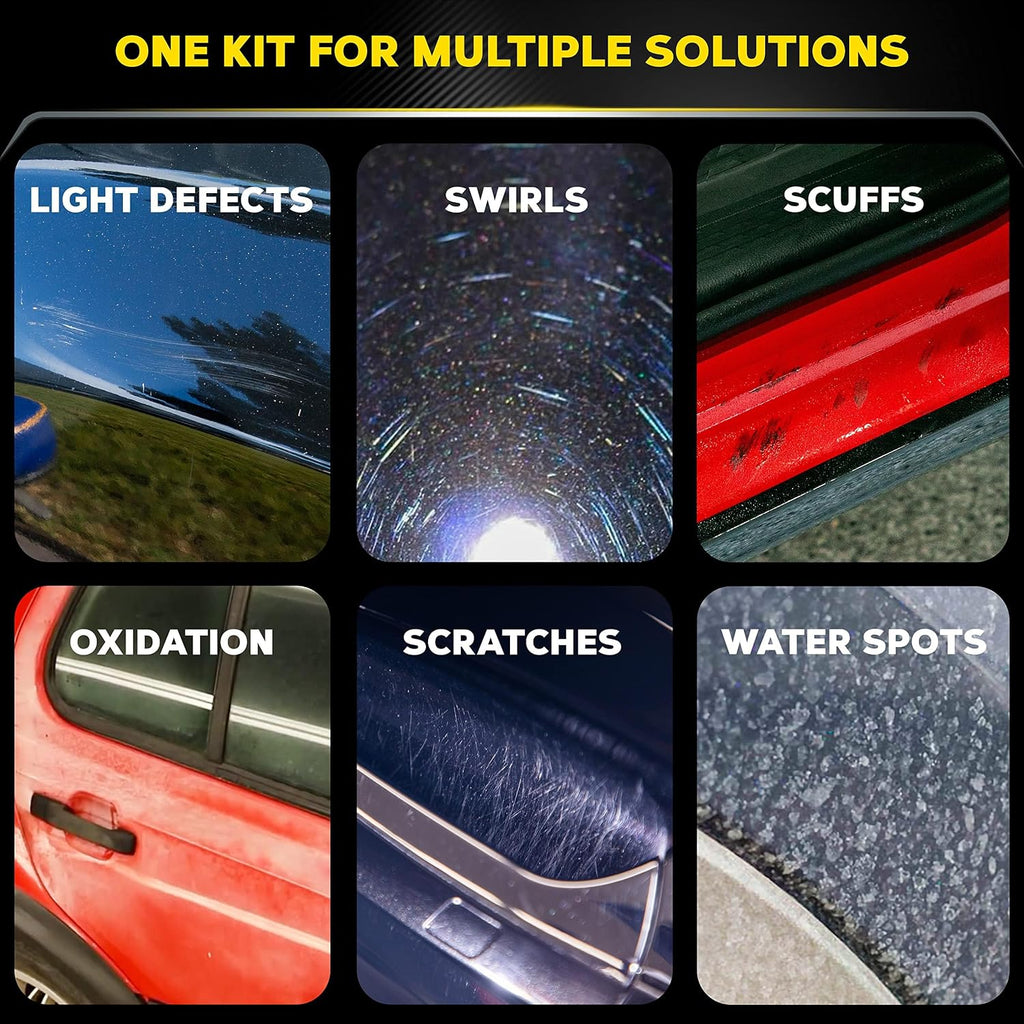 Meguiar's DA Microfiber Correction System 5' Starter Car Detailing Kit, Complete Paint Correction Kit with Cutting Discs, Backing Plate, Correction Compound, Finishing Wax, and More