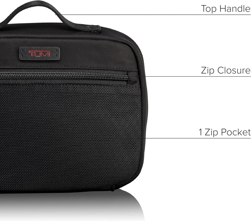 TUMI - Travel Accessory Pouch - Men's and Women's Case Organizer for Cords, Electronics, Cosmetics - Large, Black