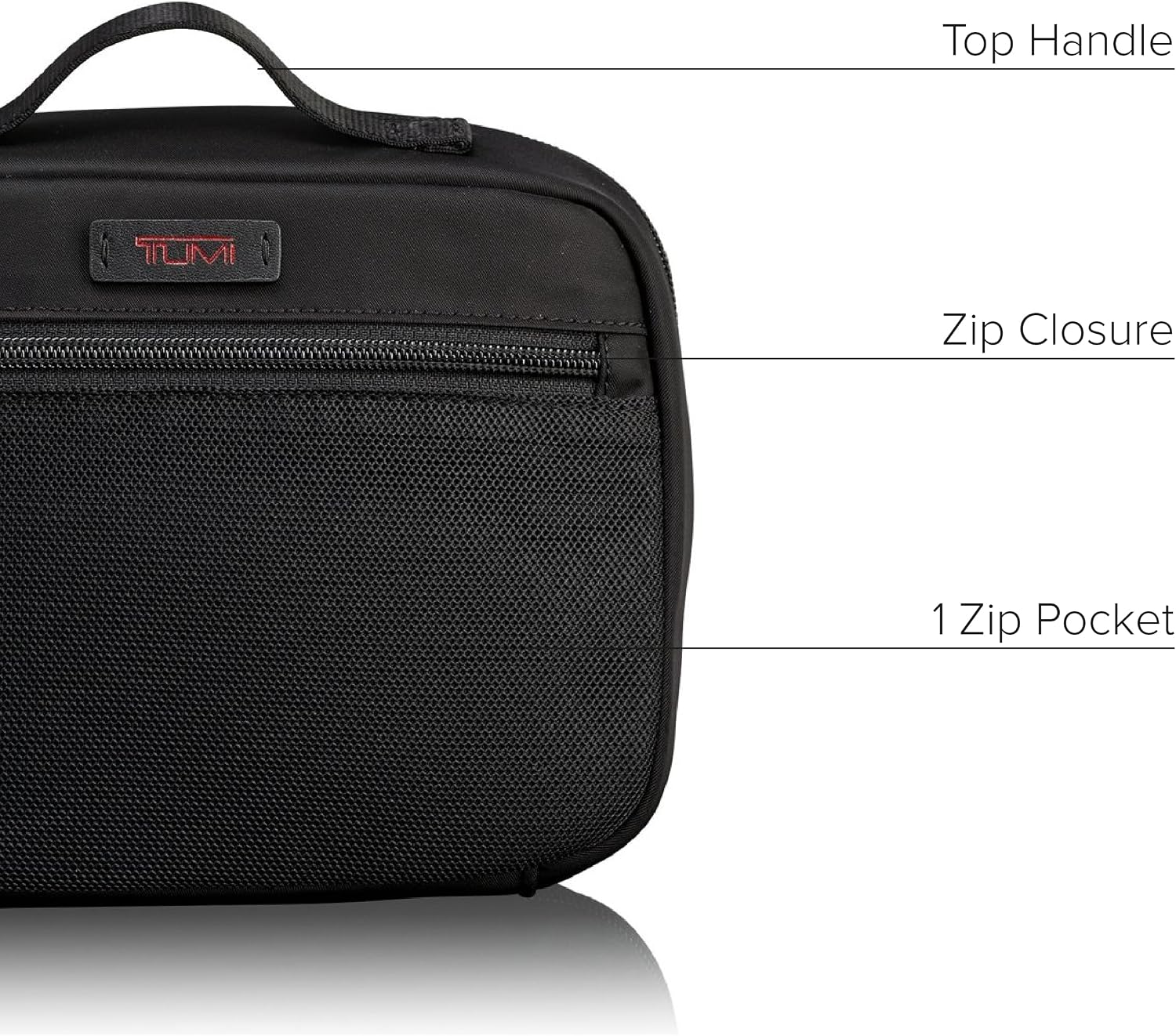 TUMI - Travel Accessory Pouch - Men's and Women's Case Organizer for Cords, Electronics, Cosmetics - Large, Black