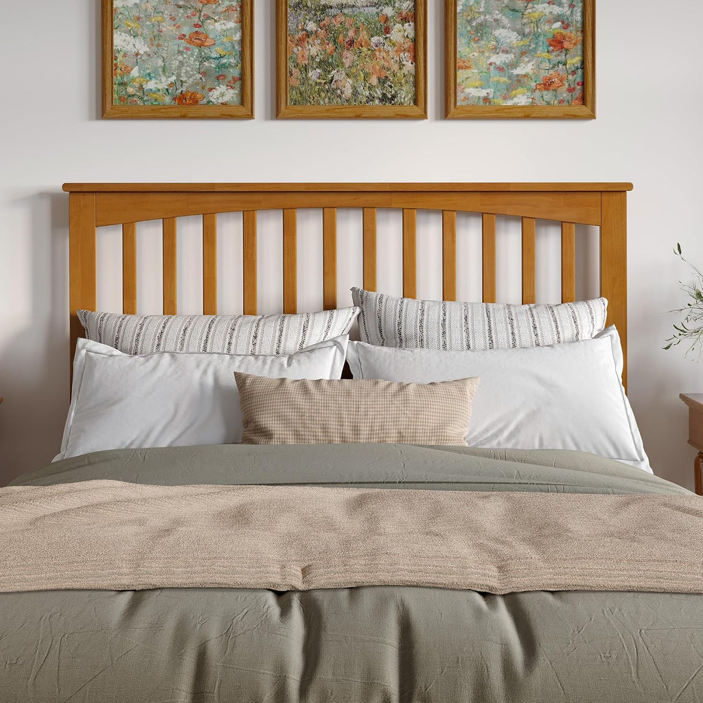 AFI, Mission Queen Solid Wood Headboard, Light Toffee