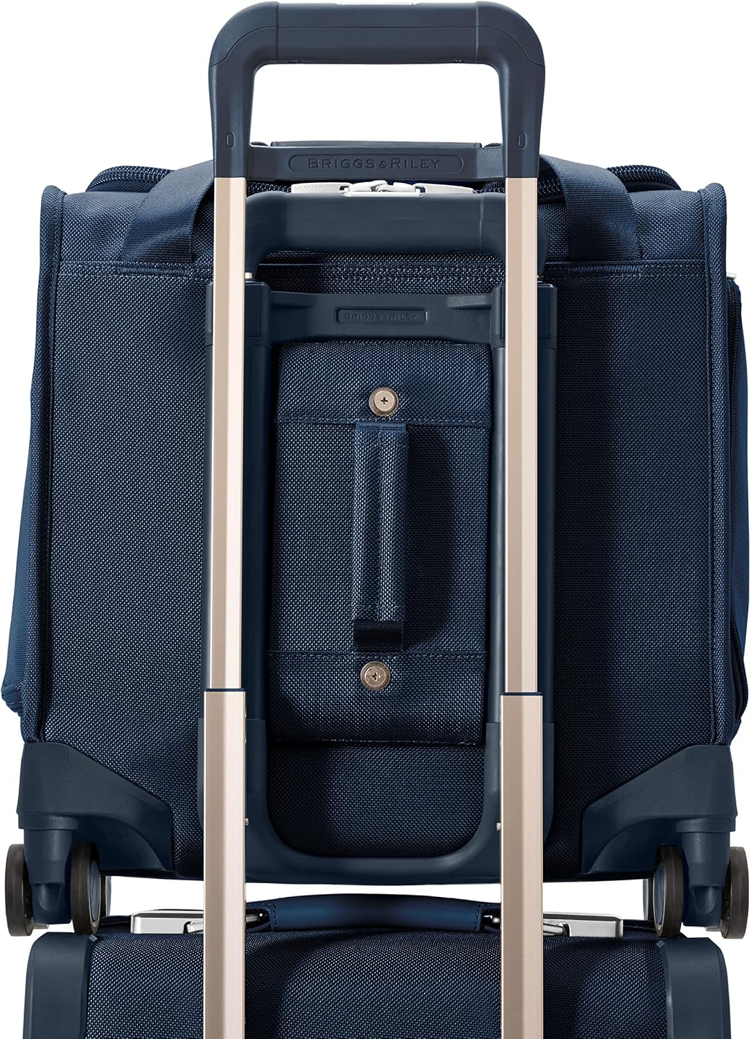 Briggs & Riley Cabin Spinner - Carry On Luggage for Travel, Suitcases with Wheels, Softside Rolling Bag for Men & Women, Fits Under Plane Seat, Interlocking Handle - Baseline Collection, Navy