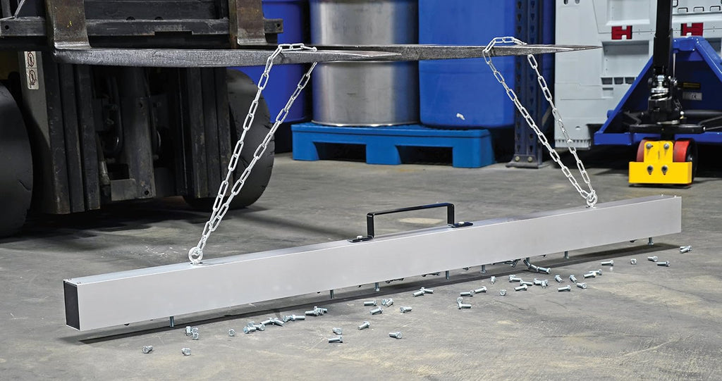 Vestil MS-72 Heavy Duty Hanging Magnetic Sweepers 3 in. x 76 in. x 7 in. 75 Lb. Capacity Silver