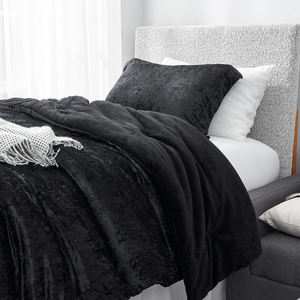 Byourbed Velvet Crush - Coma Inducer® Twin XL Comforter Set - Champagne Black