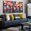 Astronaut Wall-Art - Big Graffiti Art Wall Decor - Space Posters Wall Decor for Bedroom Teen Girl Ready to Hang Size 29 x 59 Inch