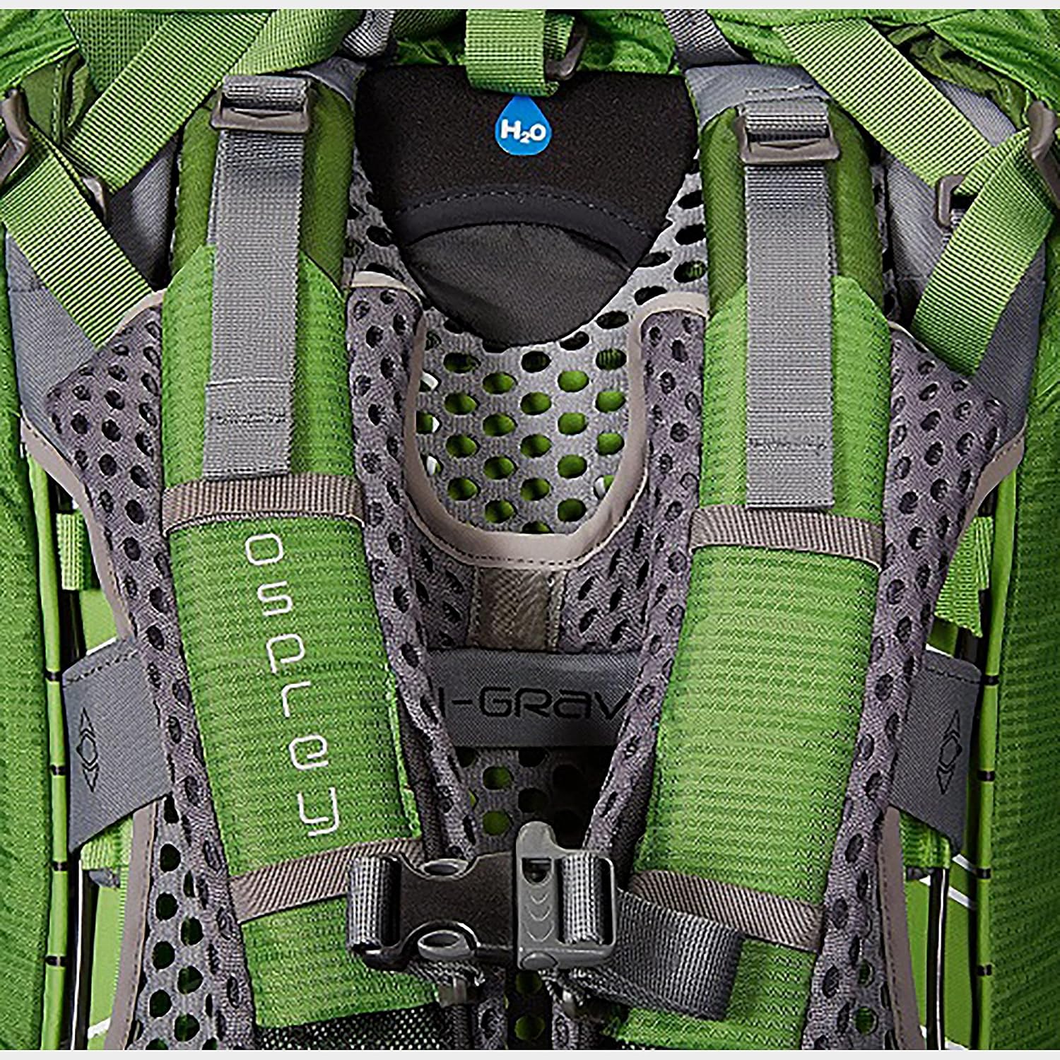 Osprey Atmos AG 65L Men's Backpacking Backpack, Mythical Green, S/M