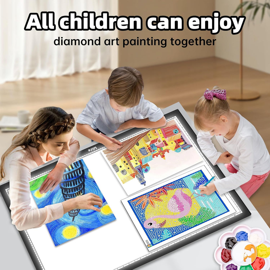 Mlife Upgrade Large A1 Light Pad for Diamond Art Painting, Stepless Dimming Drawing Copy Light Box for Tracing, AC Powered Light Board, LED Light Table for Sketching, Embroidery, Architecture